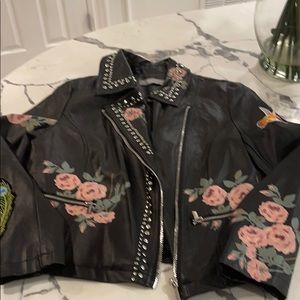 Bagatelle leather moto jacket small